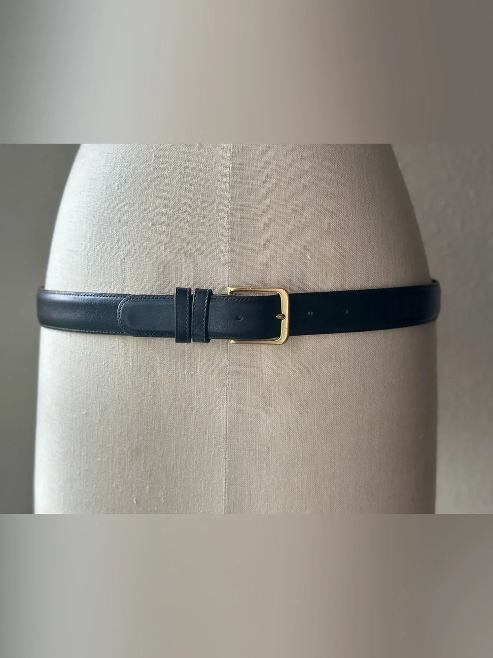 Vintage Coach Belt Black Leather Brass Buckle Men’s Size 36 Made In USA Designer